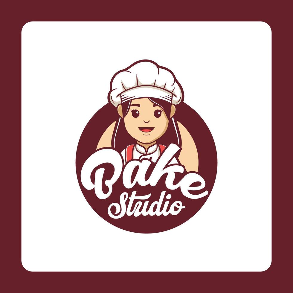 Bake studio logo design vector