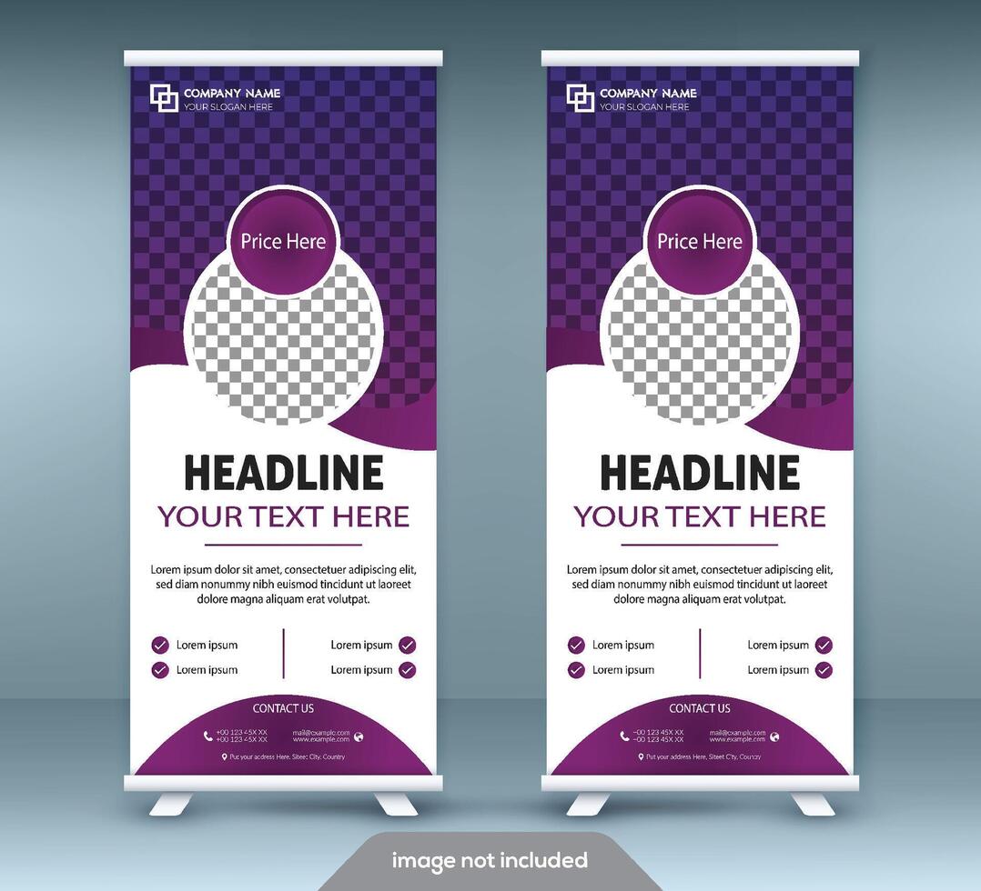 Business Roll Up. Standee Design. Banner Template. Presentation and Brochure Flyer vector