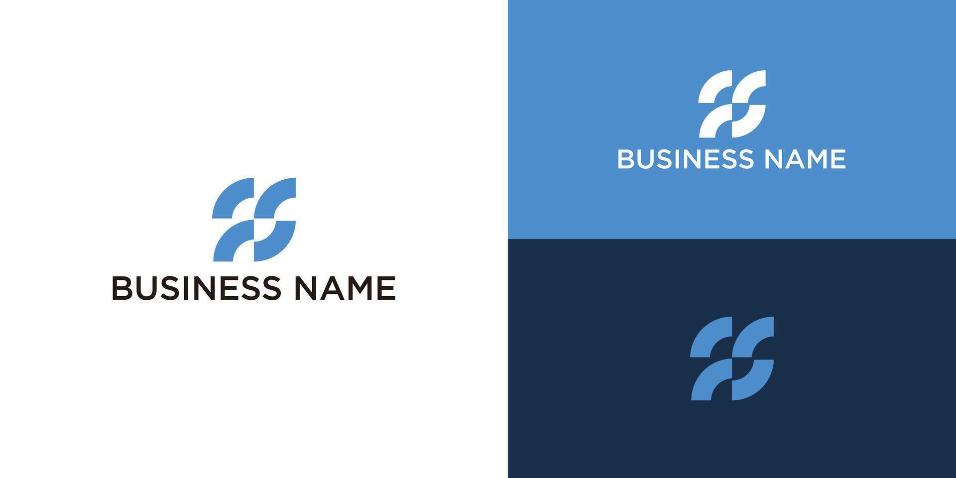 Letter F S logo design. creative minimal monochrome monogram symbol. Universal elegant vector emblem. Premium business logotype.
