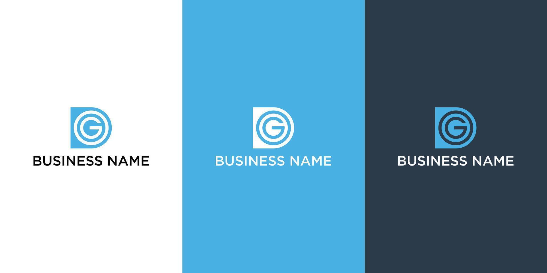 GD letter initial monogram line combination simple unique modern vector