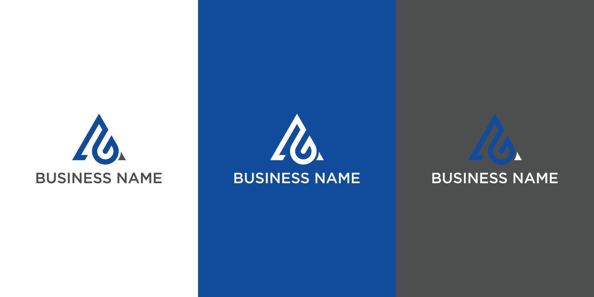 simple elegant ag ga monogram vector