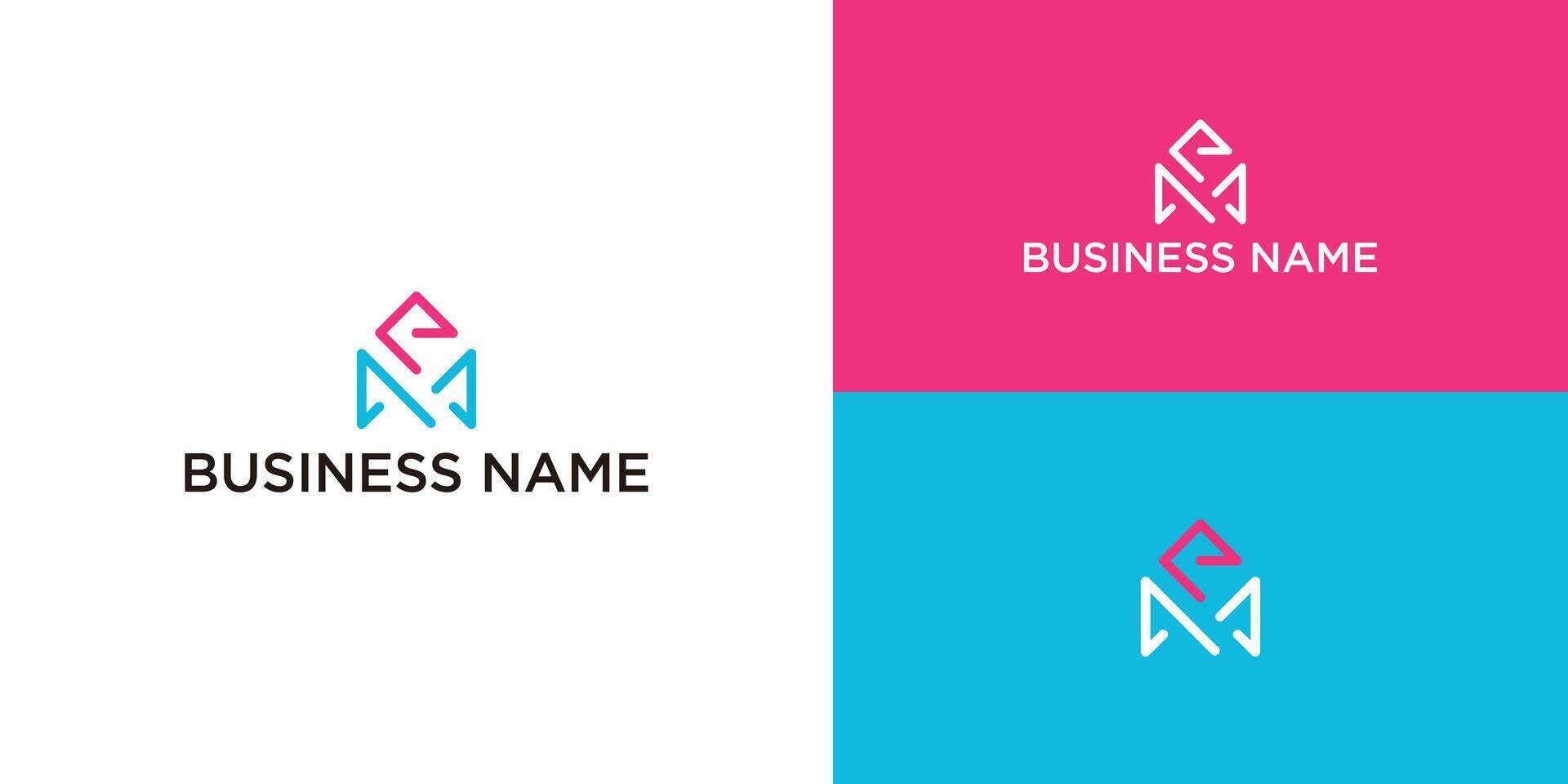 EM Logo Design Template Vector Graphic Branding Element.