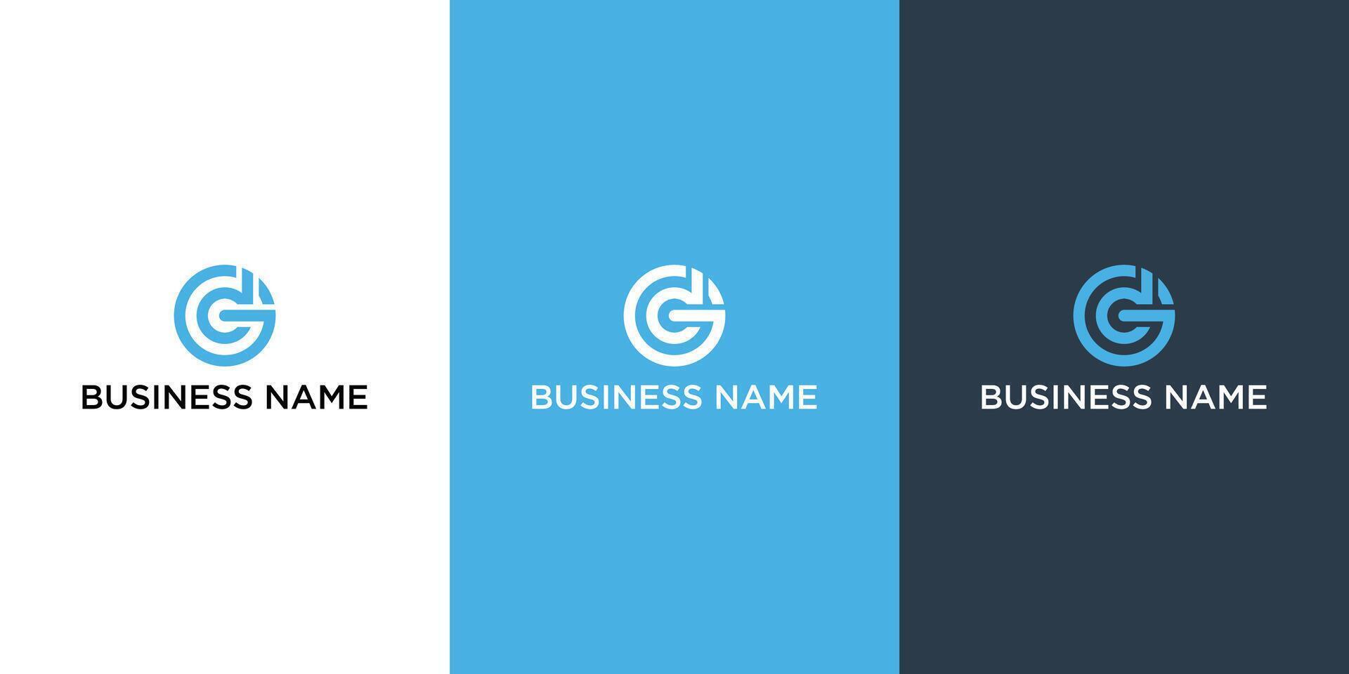 Professional gd logotype template vector