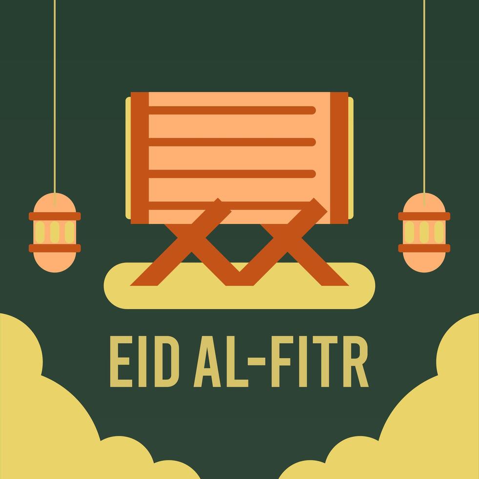 plano eid al-fitr ilustración antecedentes vector