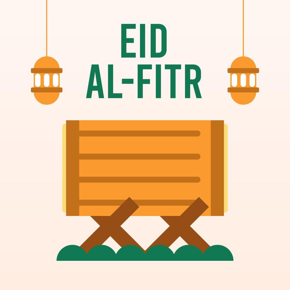 plano eid al-fitr ilustración antecedentes vector