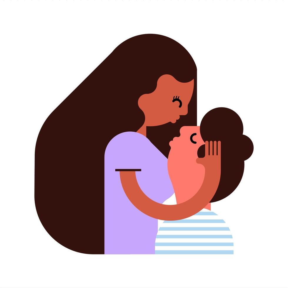 Kissing couple character background vector