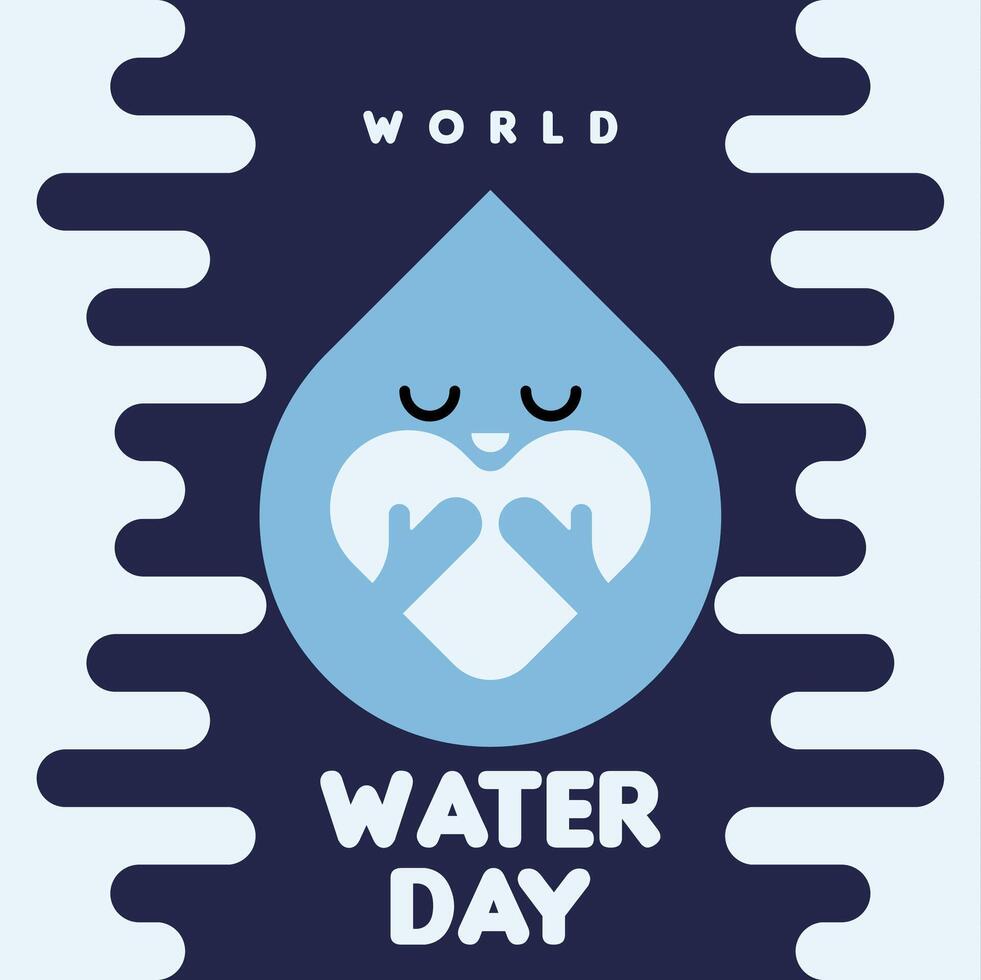 mundo agua día antecedentes ilustración vector