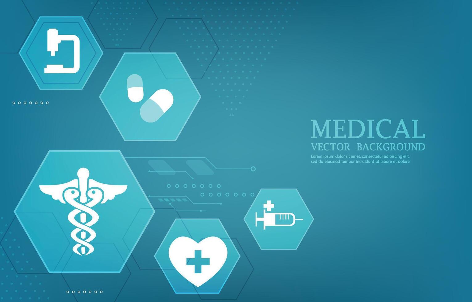 vecor medical clinic blue blue background.medical icons. vector