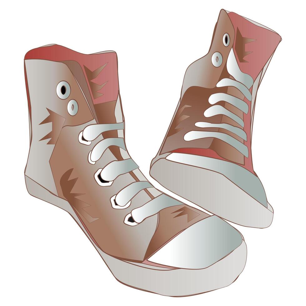 Sport Shoes Sneakers Vector Illustration