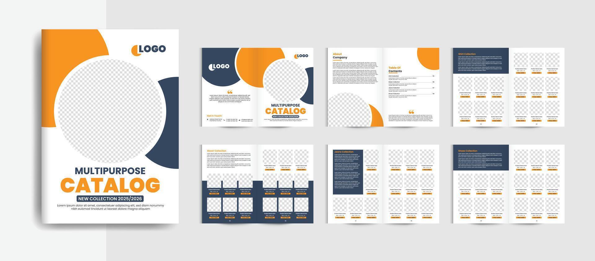 Product catalog or catalogue template design vector