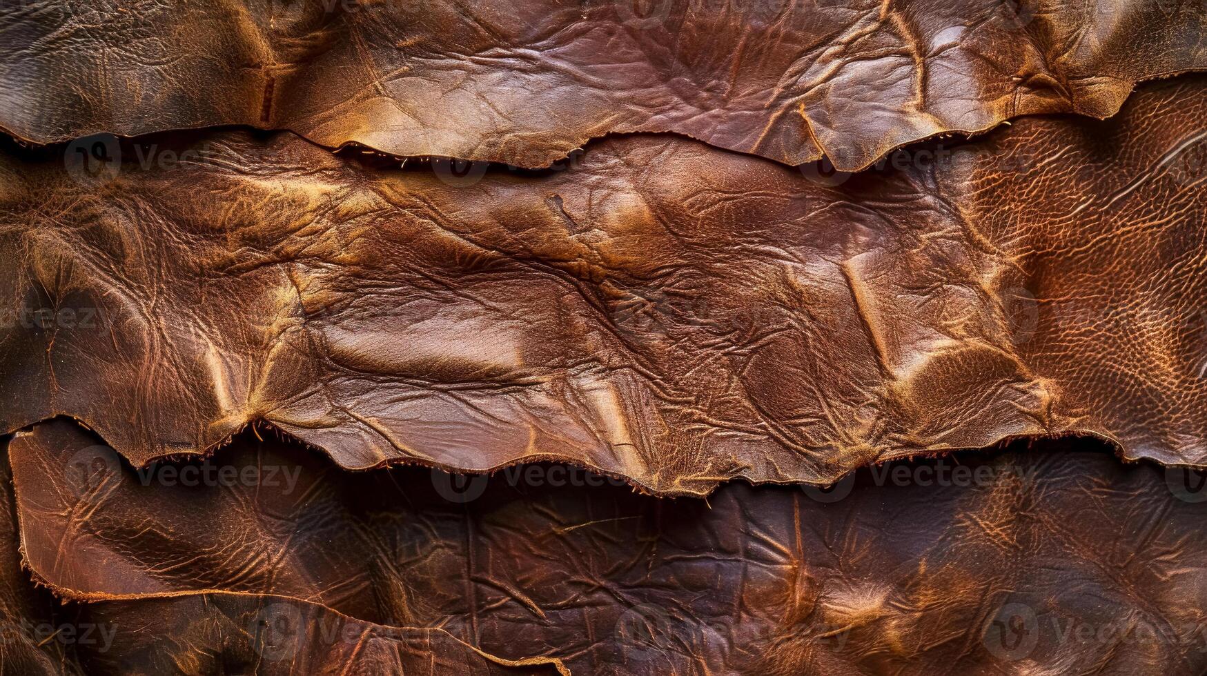 AI Generated High detail image showcasing the rugged texture of brown leather photo