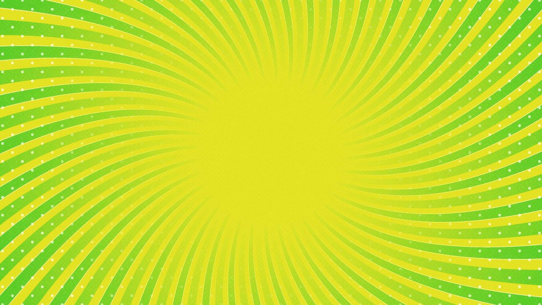Green with Yellow Sun Rays Retro with Paper Texture Background. Abstract Burst Sun Rays Pattern Design. Vector Spiral Twist Illustration.