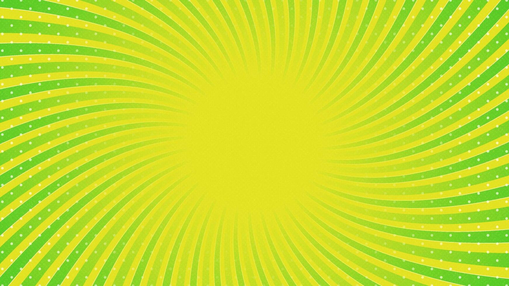 Green with Yellow Sun Rays Retro with Paper Texture Background. Abstract Burst Sun Rays Pattern Design. Vector Spiral Twist Illustration.