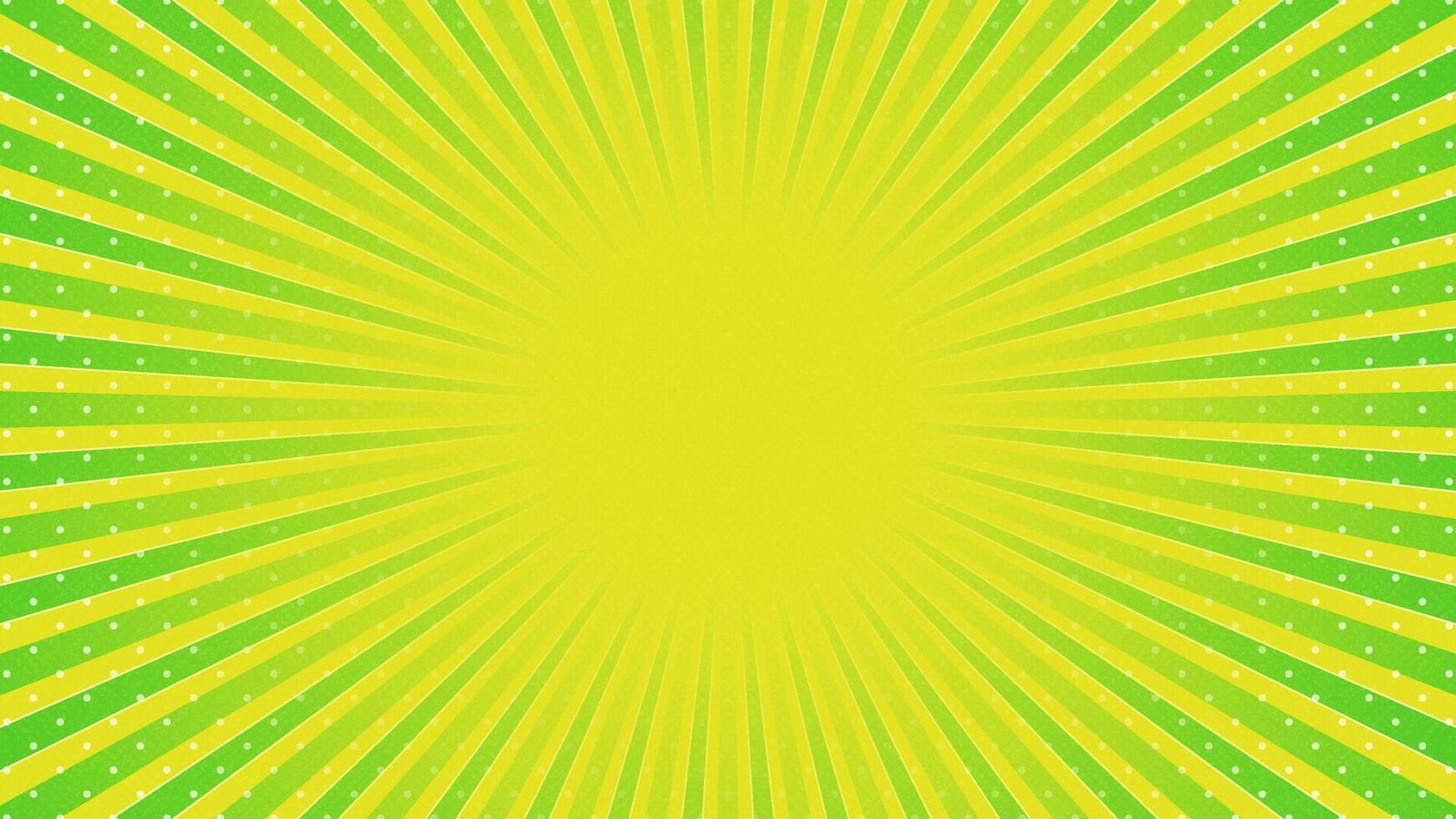 Green with Yellow Sun Rays Retro with Paper Texture Background. Abstract Burst Sun Rays Pattern Design. Vector Illustration.