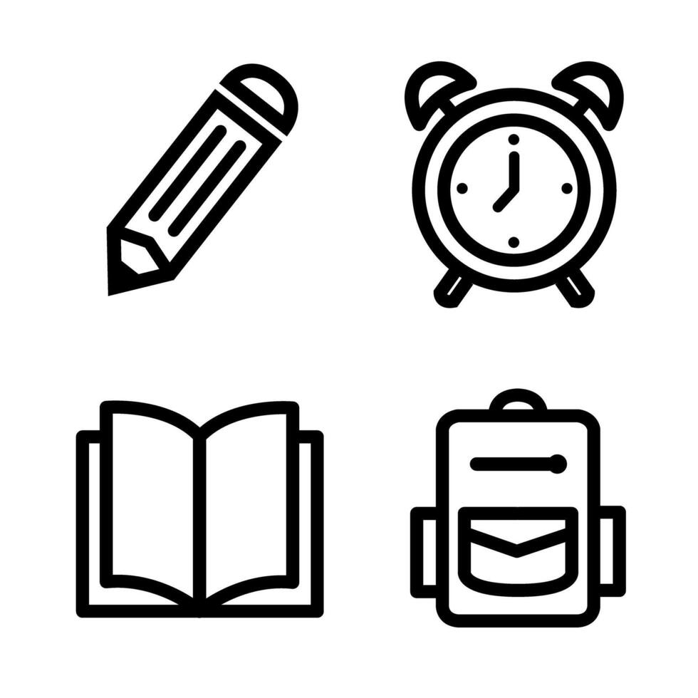 Set of education icons. vector