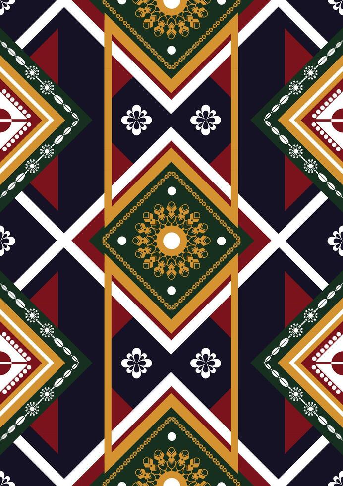 Abstract Oriental ethnic geometric, seamless pattern, graphic design geometric print pattern,design for gift wrapping paper, carpet, wallpaper, clothing, wrap, fabric, cover, textile, Etc. vector