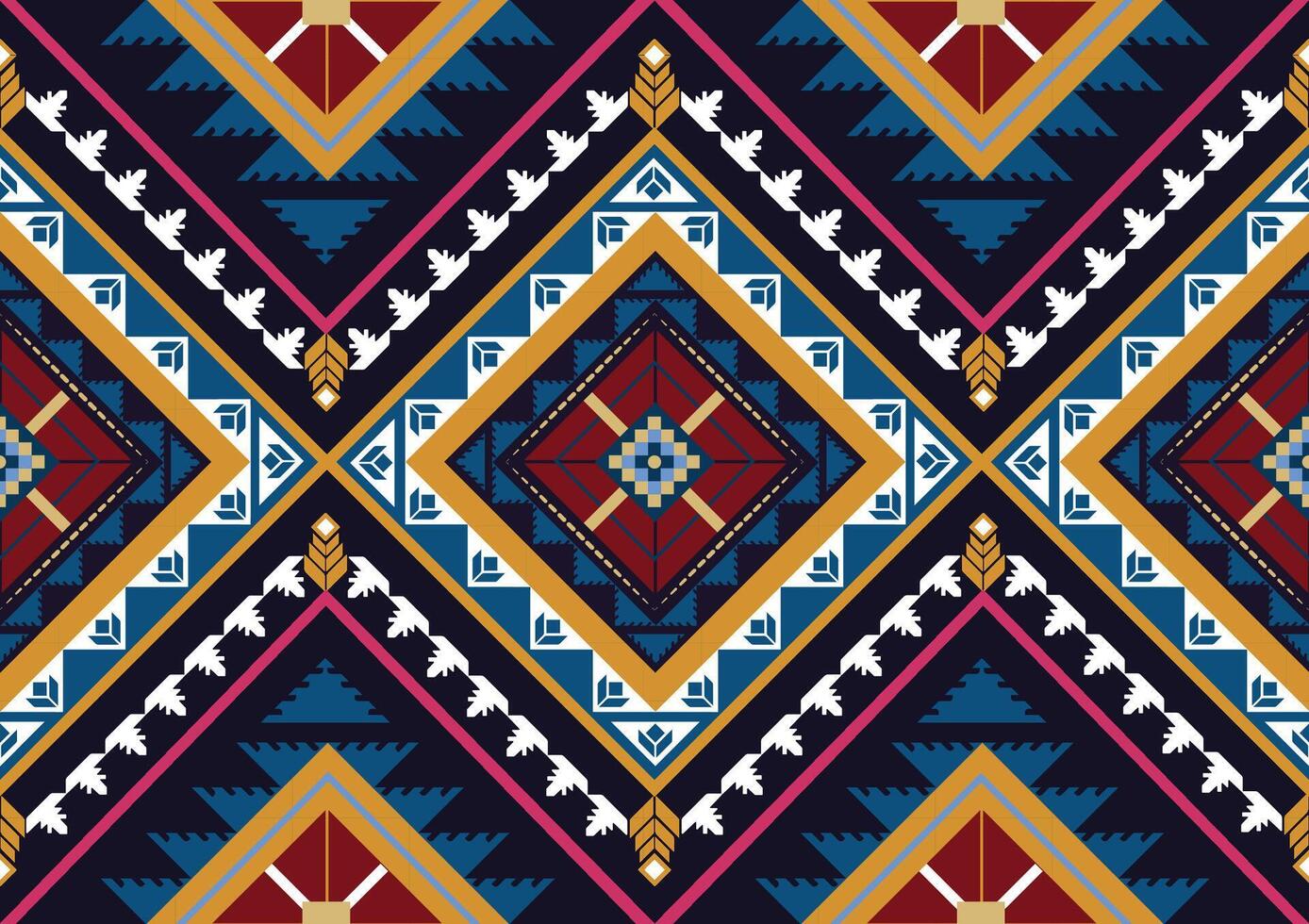 Abstract Oriental ethnic geometric, seamless pattern, graphic design geometric print pattern,design for gift wrapping paper, carpet, wallpaper, clothing, wrap, fabric, cover, textile, Etc. vector