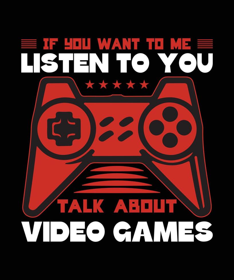 video games related t-shirt design vector