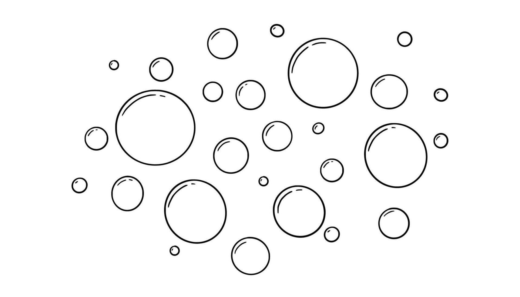 Water bubble doodle. Hand drawn vector