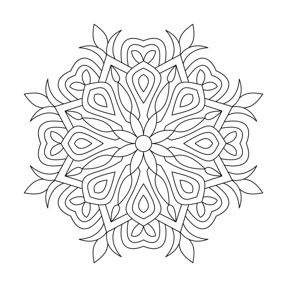 fácil circular modelo mandala para colorante libro página, vector