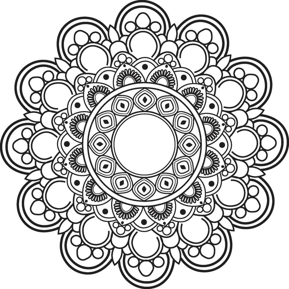 Mandala Design Coloring Book vector