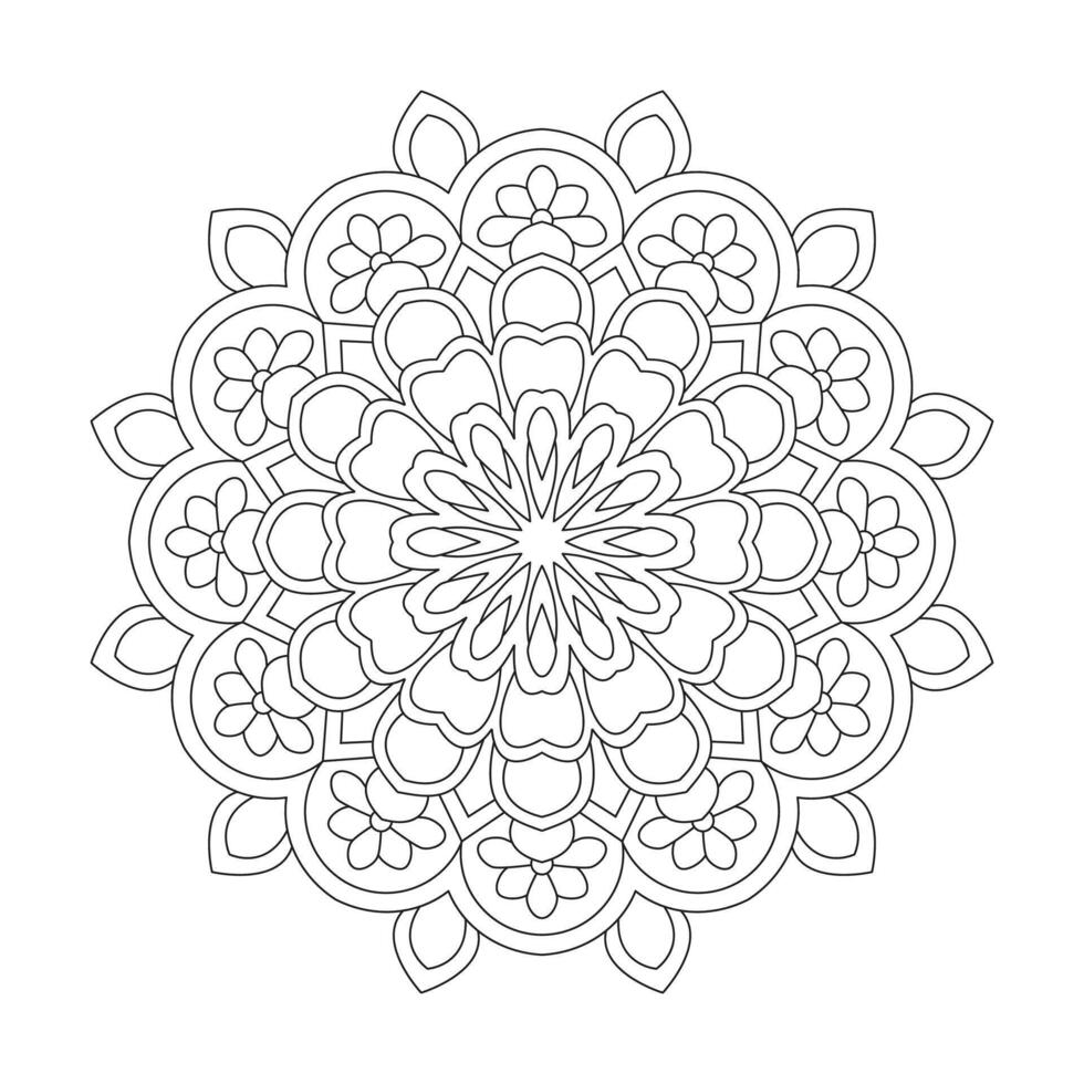 Mystic Mandala Design for Coloring Book vector