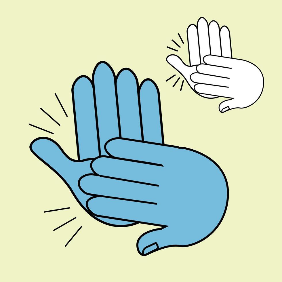 Hand clap. Symbol for congratulations, celebration and success. Vector