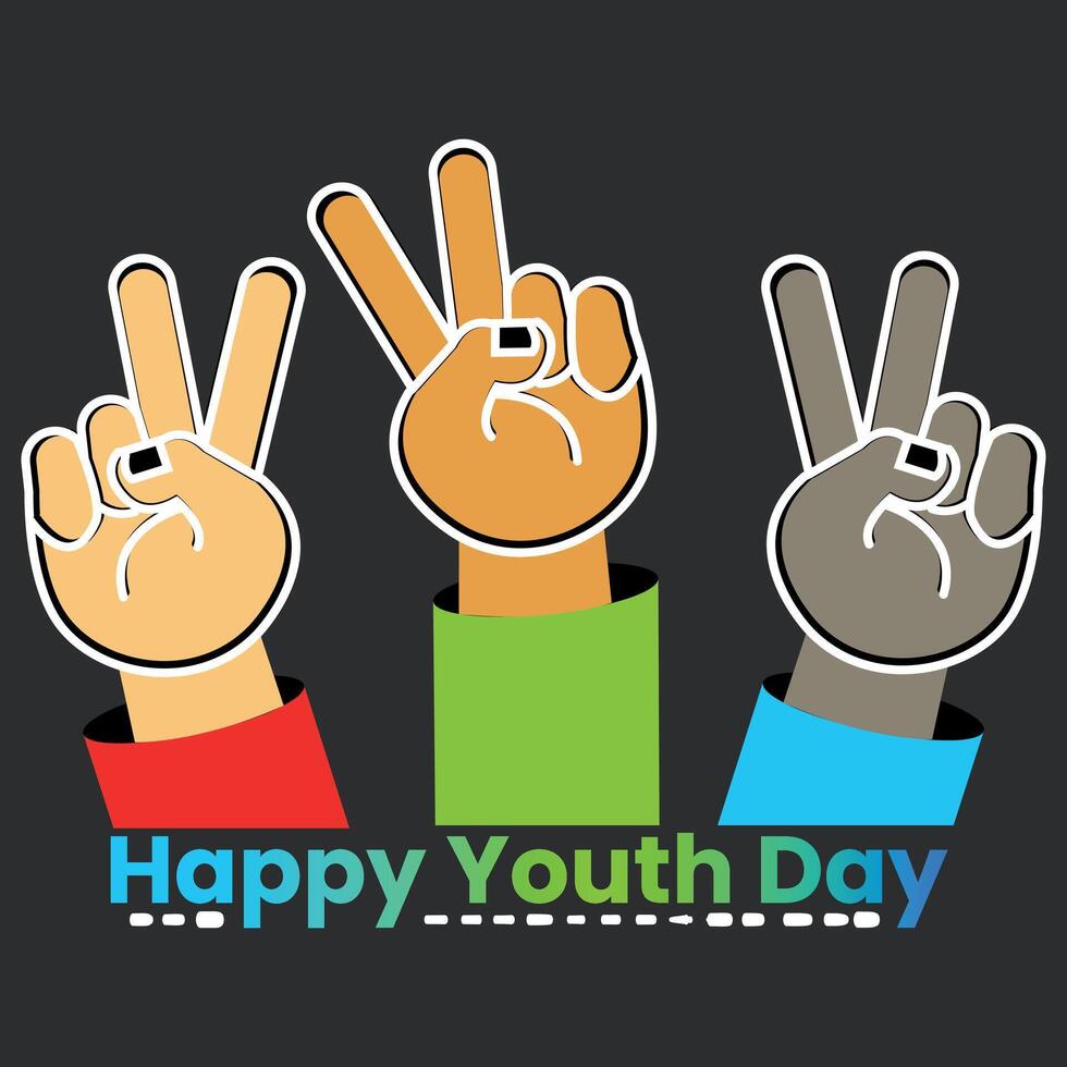 National Youth Day of India, template for background, banner, card, poster, social media, web banner, magazine with text inscription. Editable vector illustration. Concept of International Youth Day