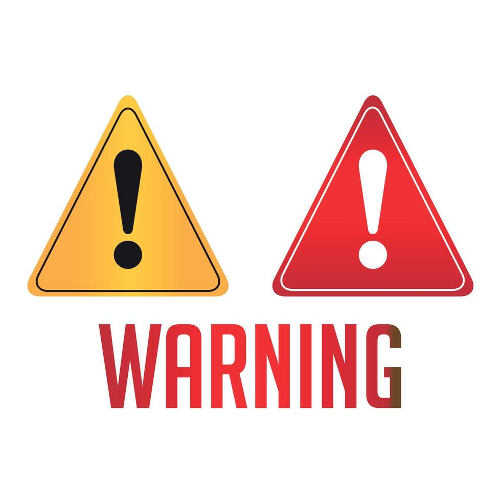 Danger sign, warning sign, attention sign. Danger warning attention icon. vector