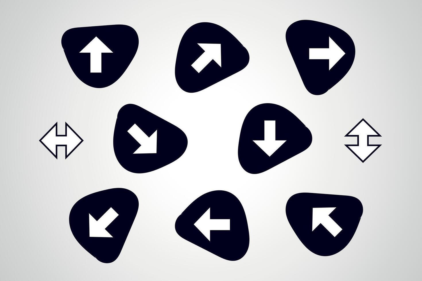 Arrows set. Arrow icon collection. Set different arrows or web design. vector