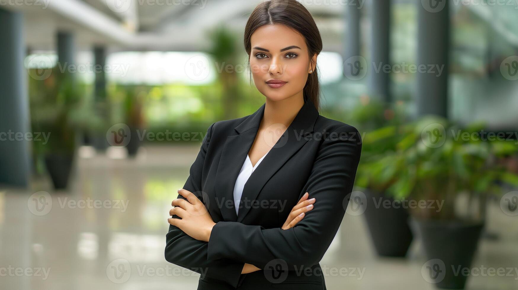 AI generated Breaking Stereotypes, The Ambitious and Stylish Young and Attractive Businesswoman, Generative AI photo