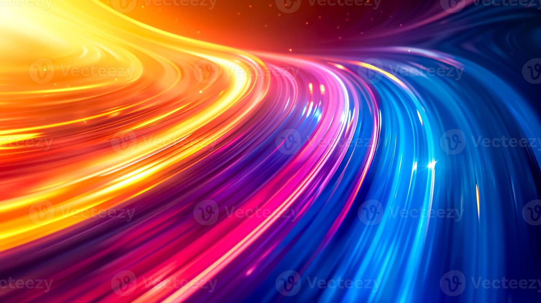 AI Generated Colorful abstract light wave background photo