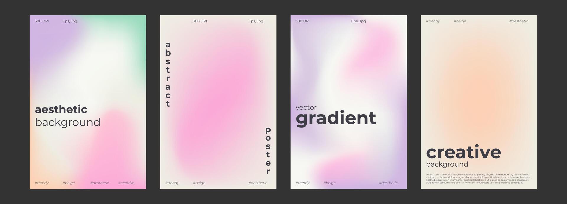 Y2k Trendy Aesthetic abstract gradient pink violet poster with translucent blurred pattern. Modern gentle social media poster, stories highlight templates for digital marketing for stories vector
