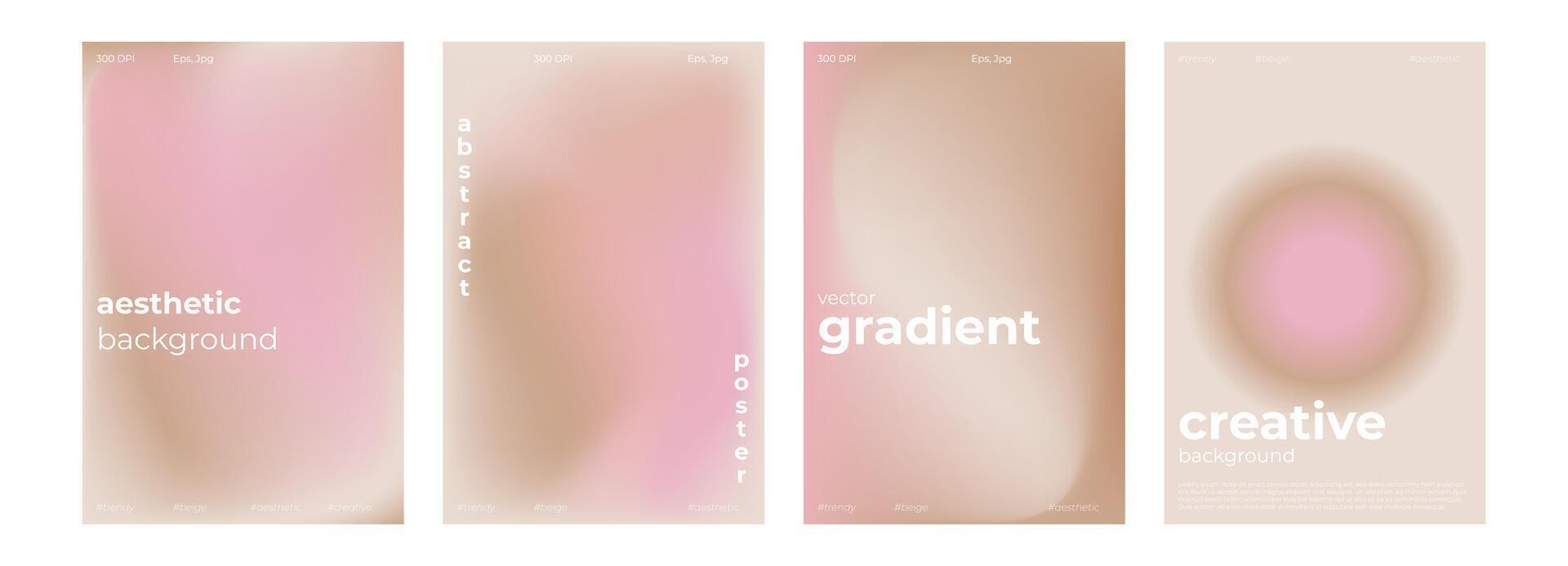 Y2k Aesthetic abstract nude gradient background with beige, pink, pastel, soft blurred pattern. Poster for social media stories, album covers, banners, templates for digital marketing vector