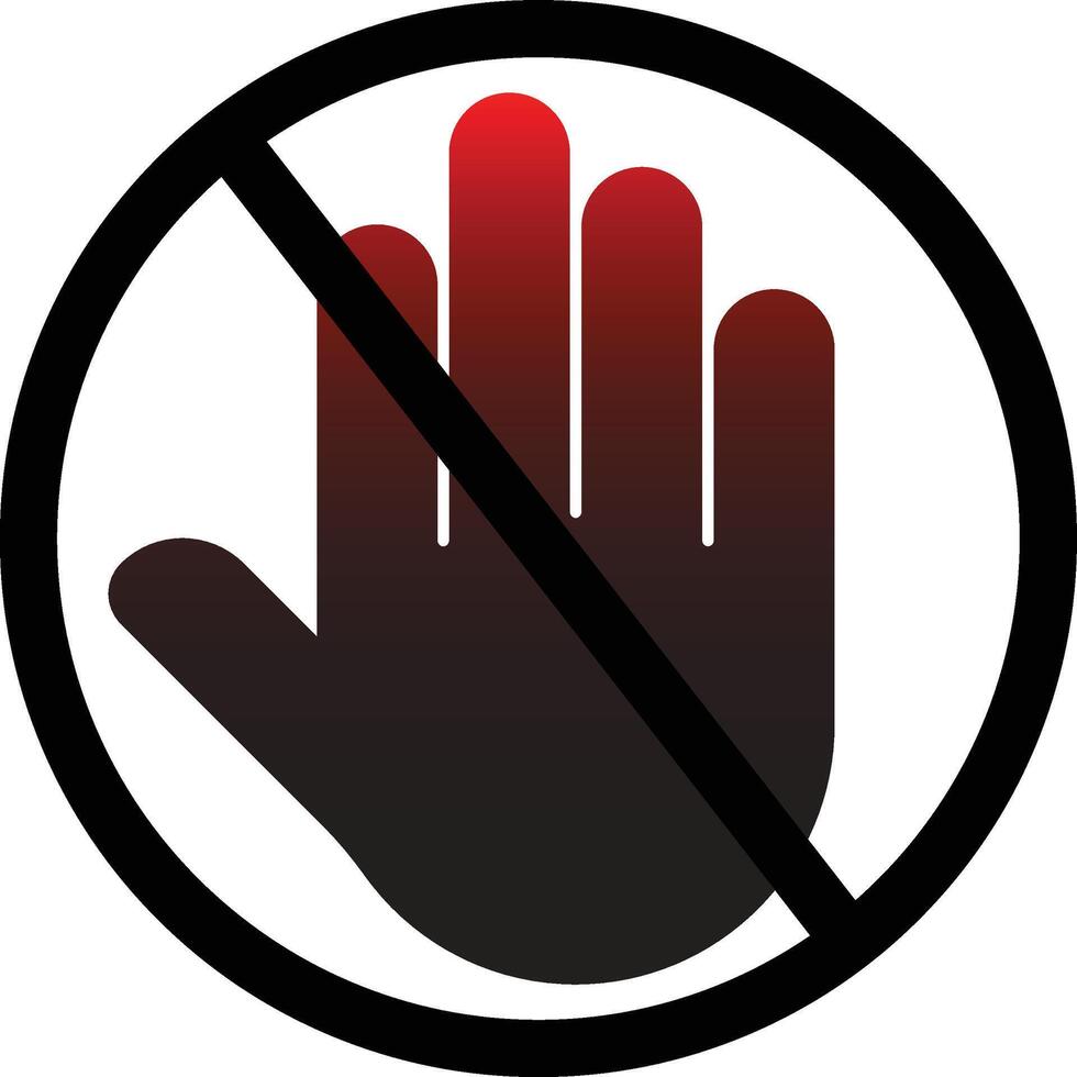 Hot Surface, Do Not Touch Icon, Symbol Illustration vector