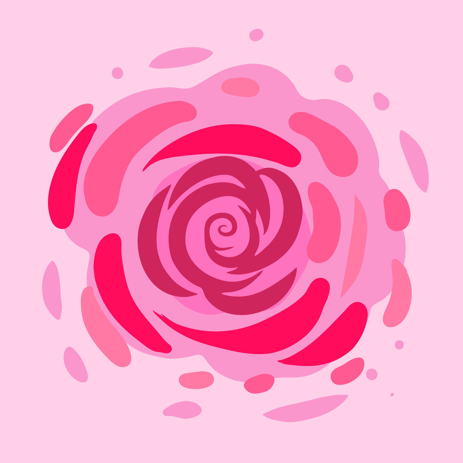 Abstract Rose Clipart flower 41389809 Vector Art at Vecteezy