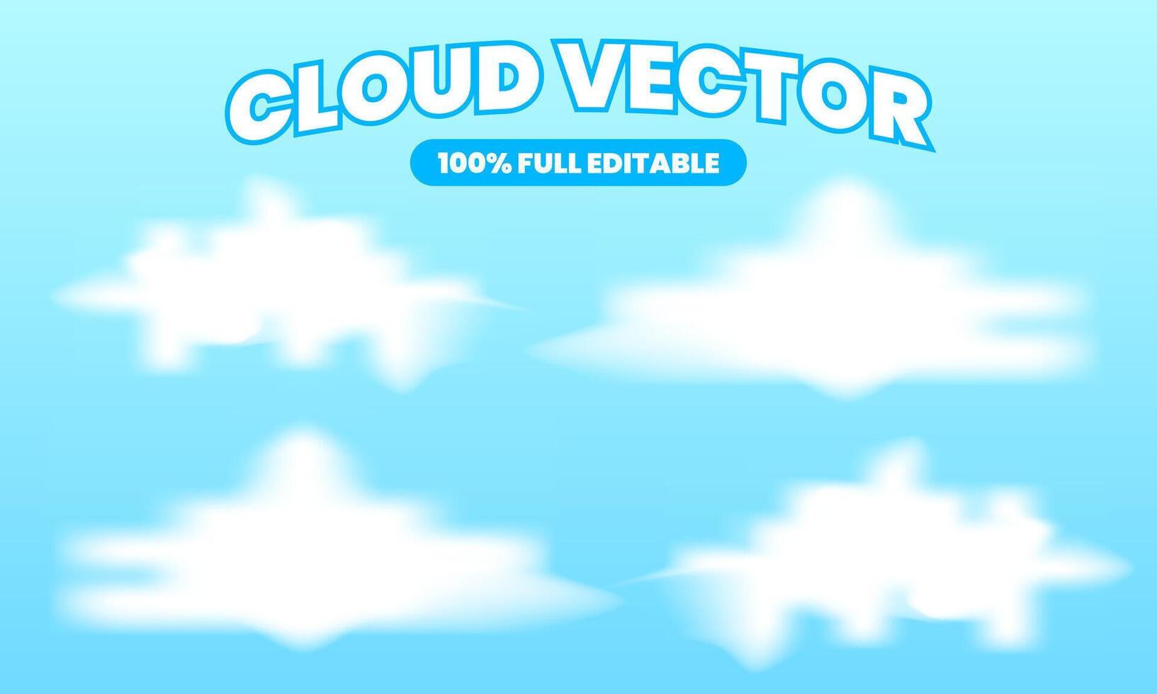 Realistic cloud vector set. Very suitable for design elements, sky, aviation and other purposes.