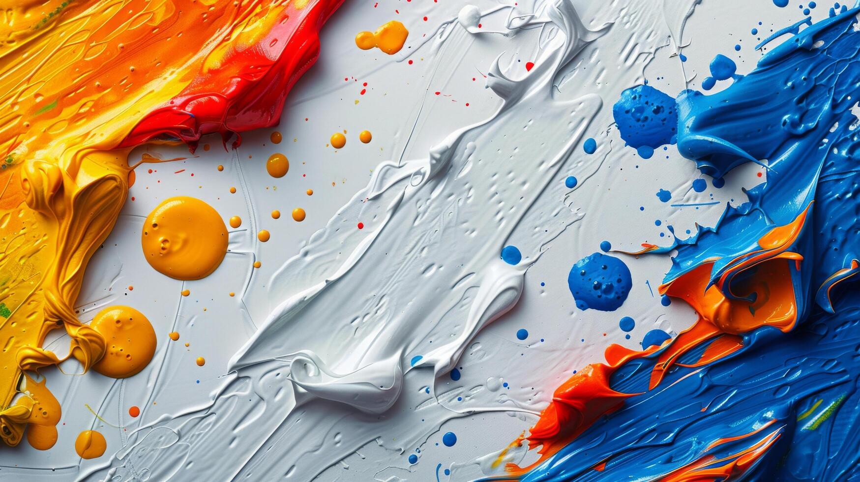 AI generated Rainbow of Paint on White Surface photo
