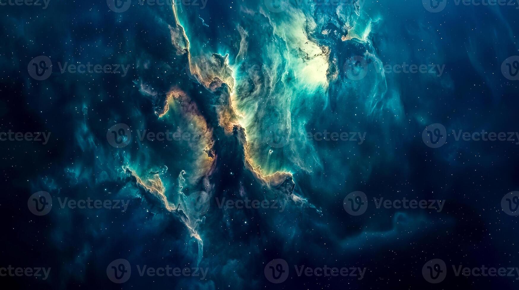AI Generated Majestic nebula in deep space photo