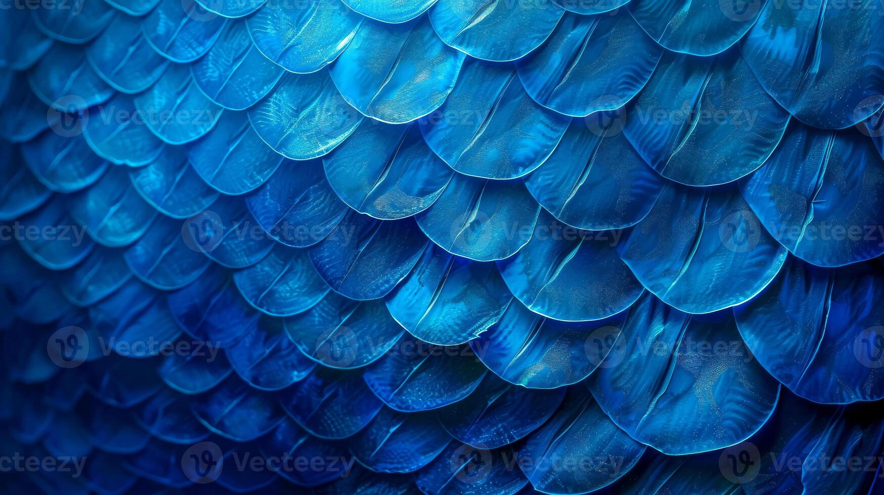 AI Generated Vibrant blue fish scales texture photo