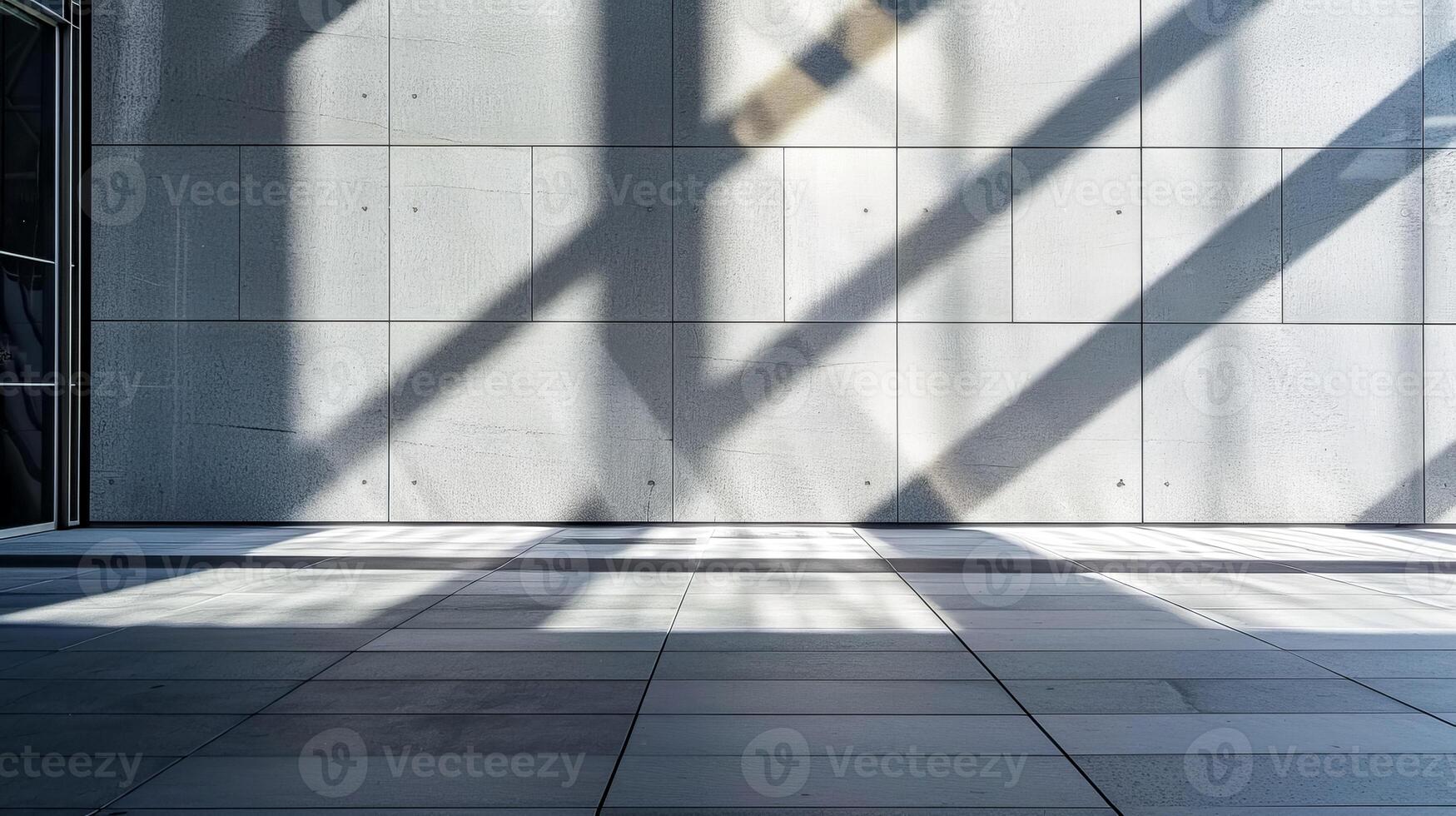 AI Generated Modern architecture with shadow patterns photo