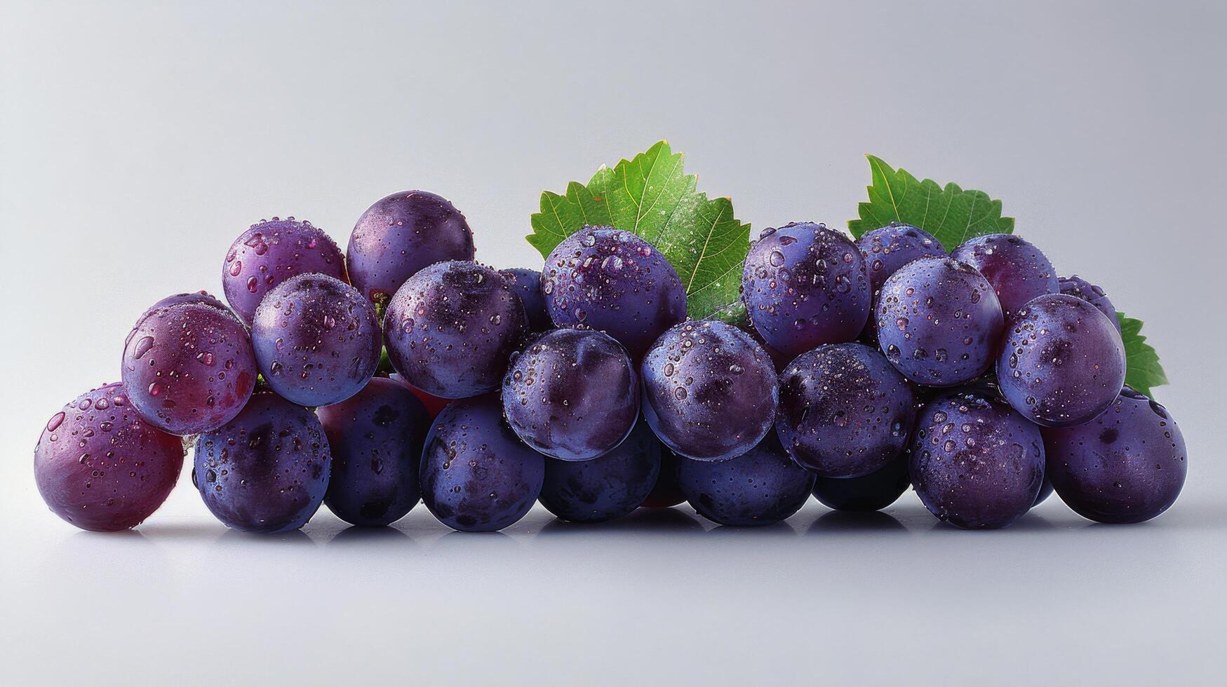 AI generated Bunch of Grapes on Table photo