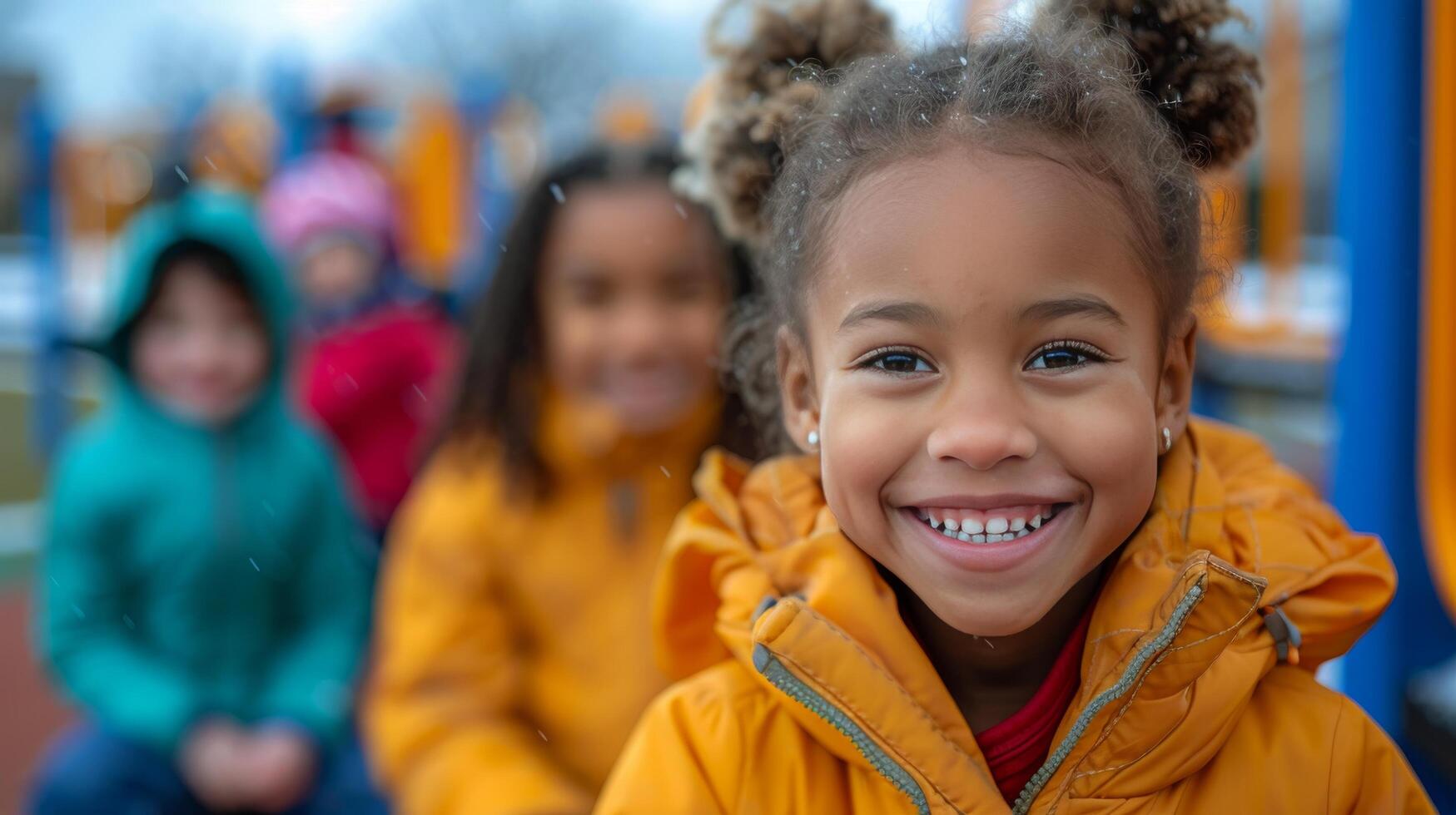 AI generated Children Playing in a Playground photo