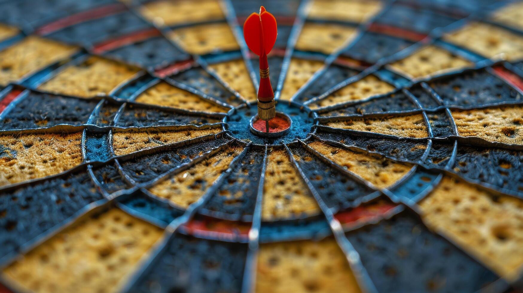 AI generated Winning Bullseye Hit With Dart photo