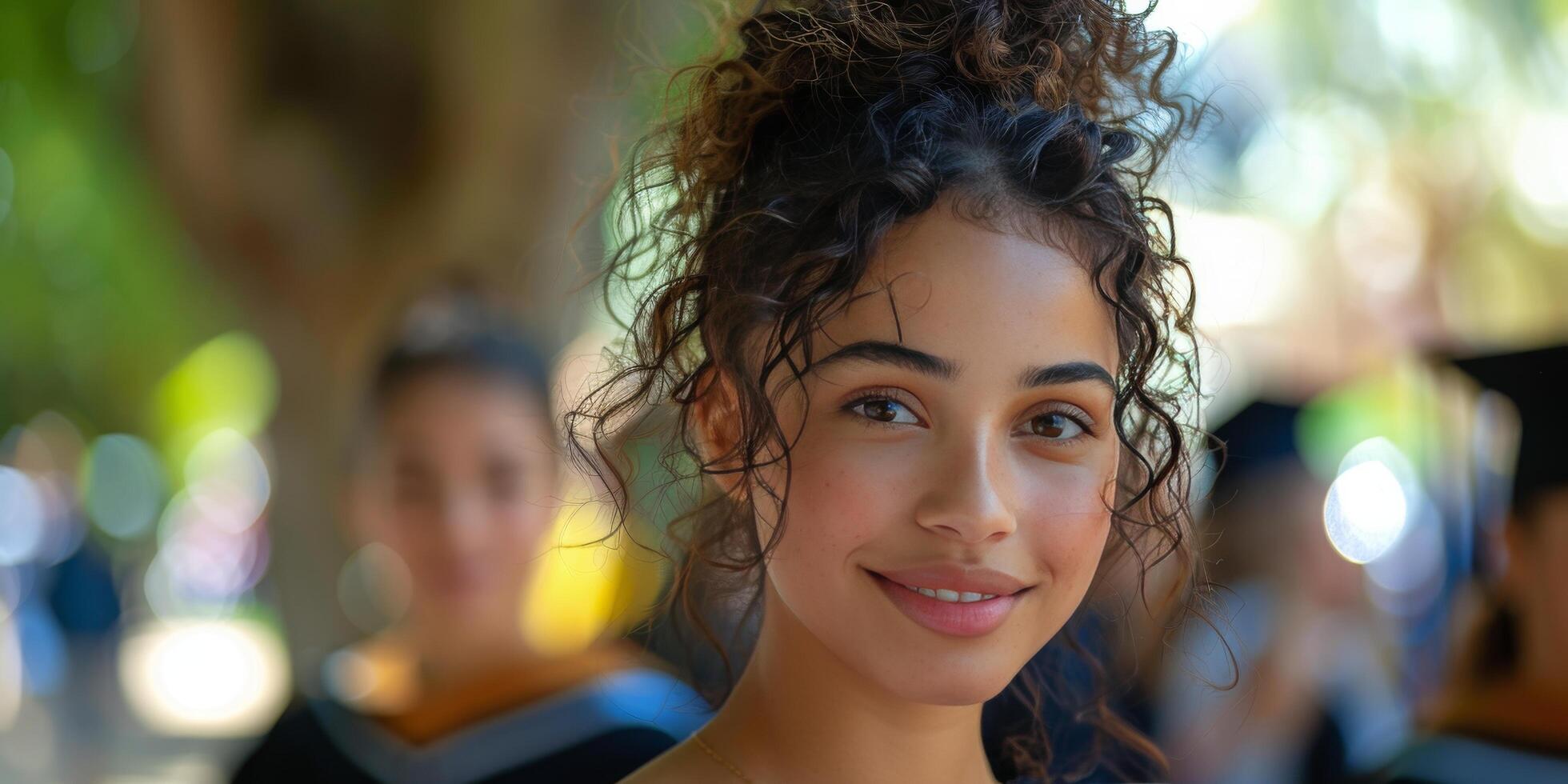 AI generated Close Up of Person With Curly Hair photo