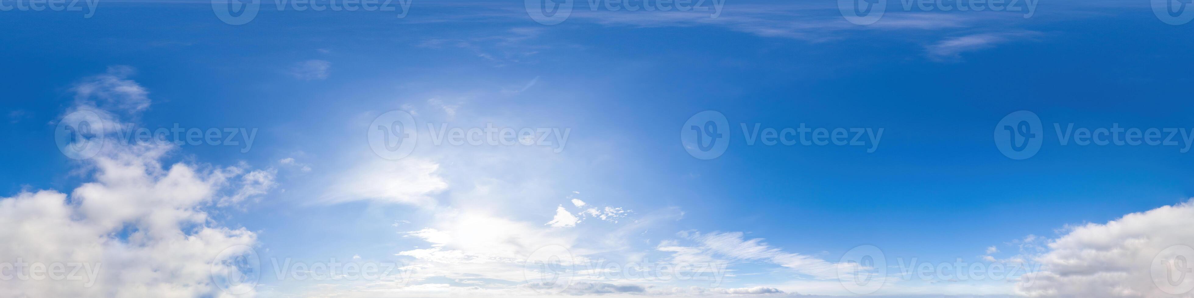 upper part of panorama with clouds in sky and mountains, for easy use in 3D graphics and panorama for composites in aerial and ground spherical panoramas as a sky dome. photo