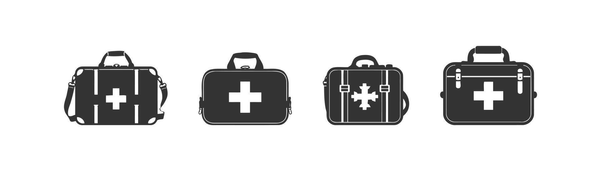 Medical first aid kit icon icon set. Vector illustration design.