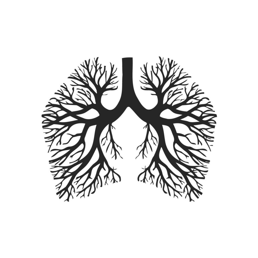 Human lungs icon on white background. Vector illustration design.