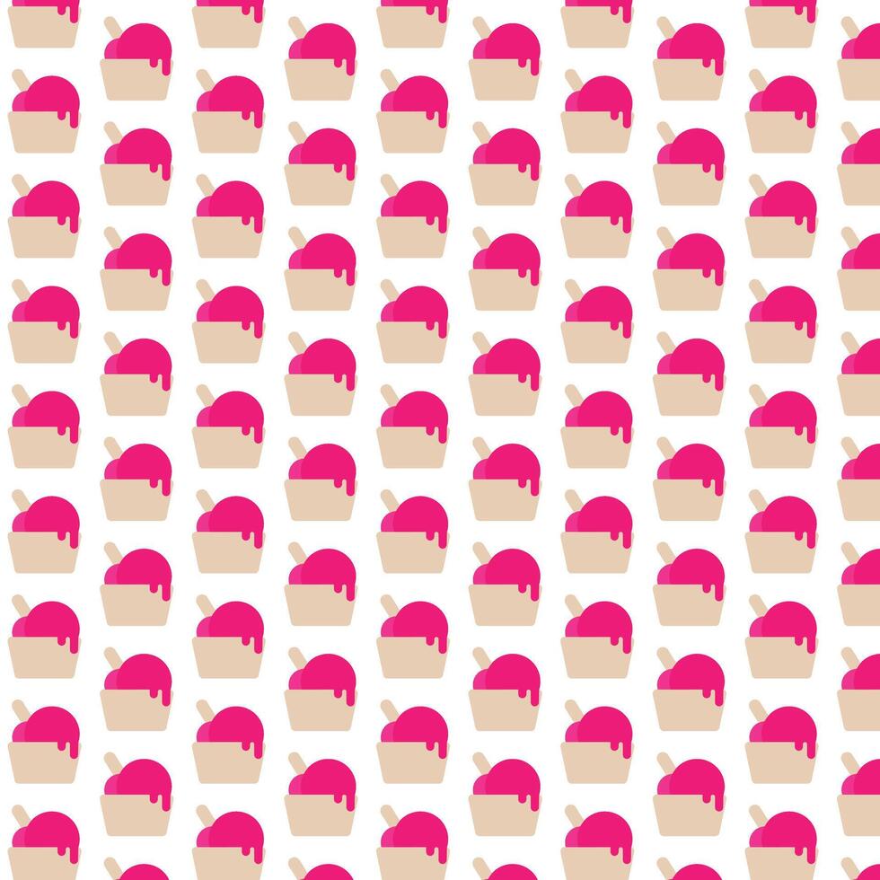 cup sweet ice cream pattern. vector