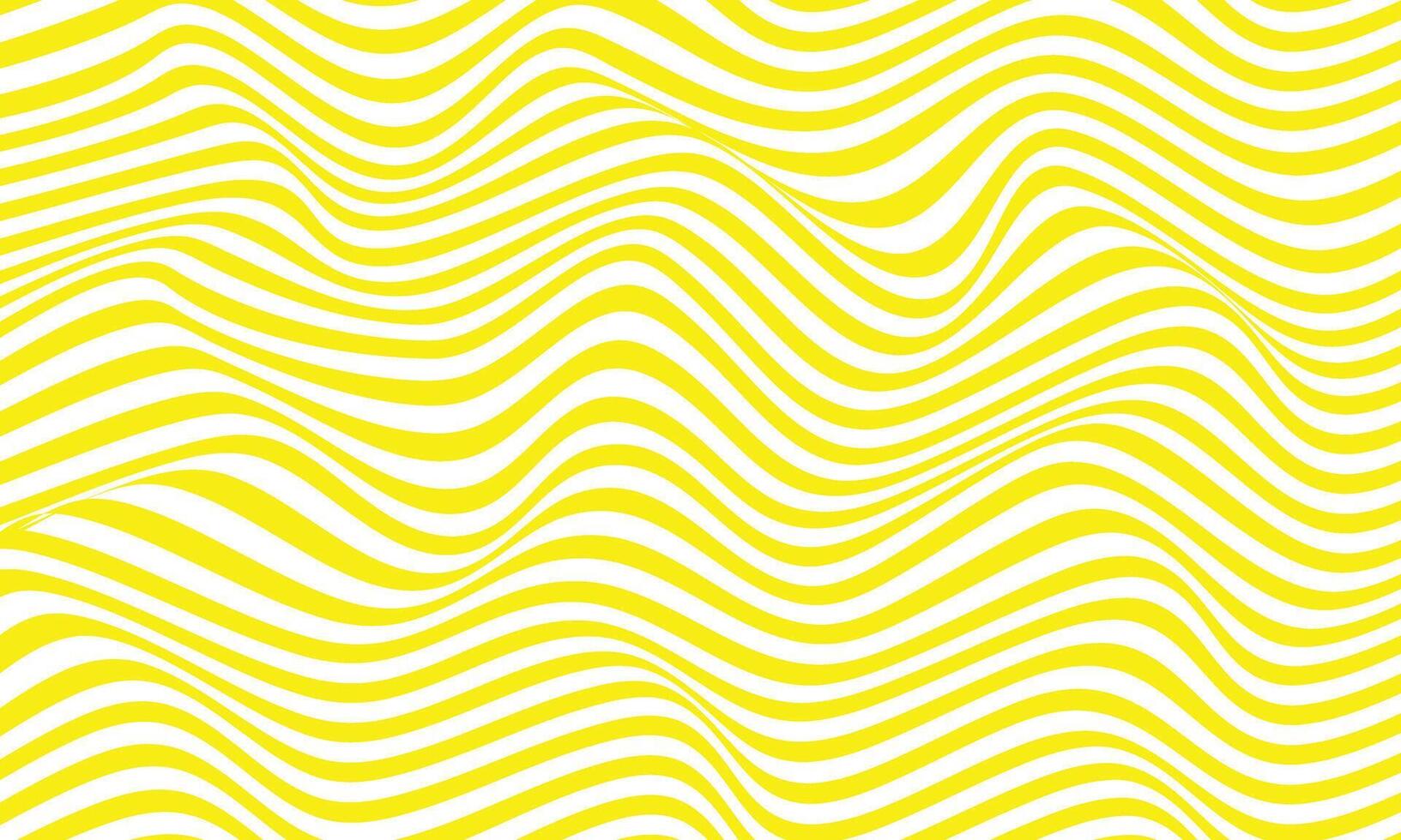 Abstract stripes yellow optical art wave line background. Vector illustration